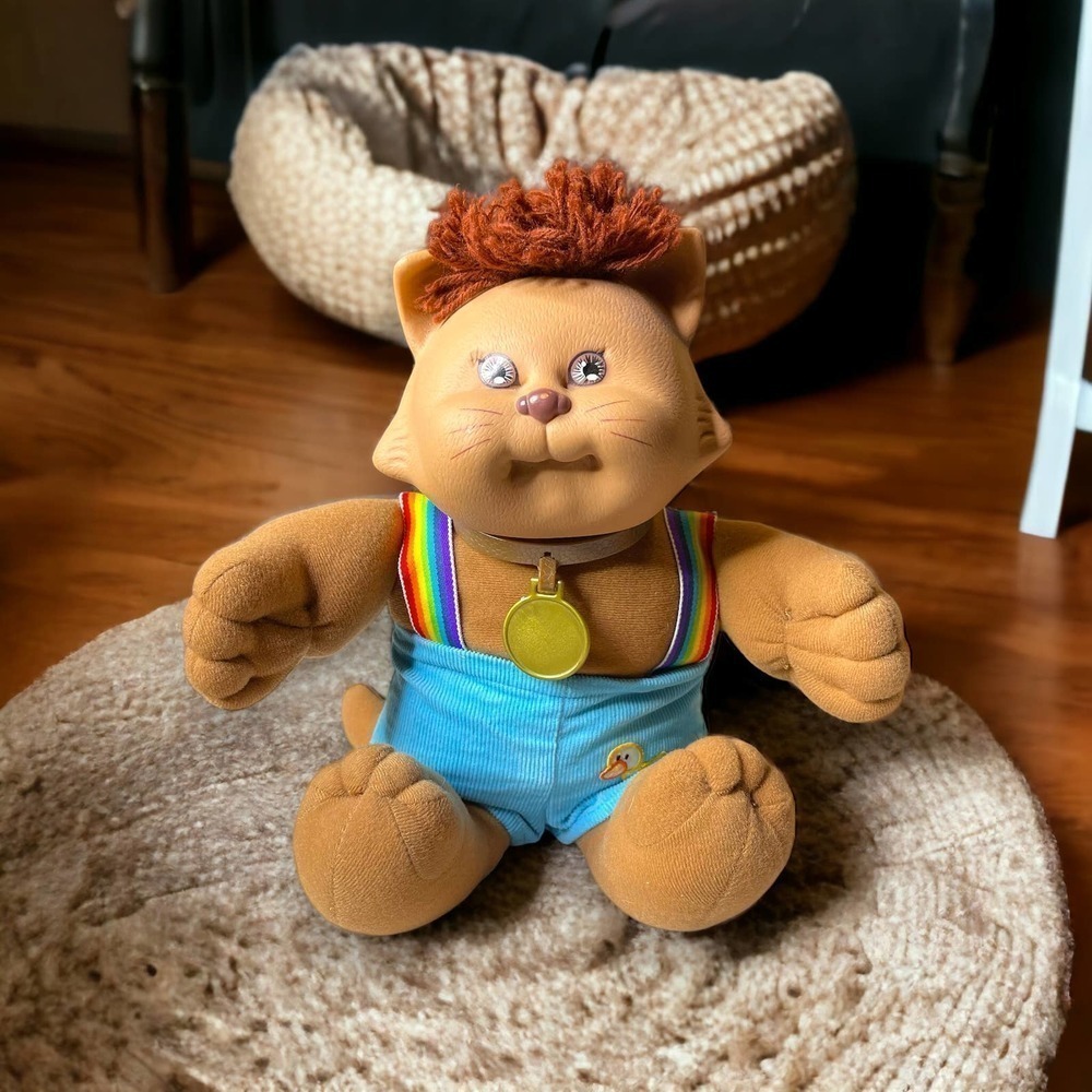 Vintage Cabbage Patch Kids Koosas Collectible Brown Cat 1983 A-2 Head Mold